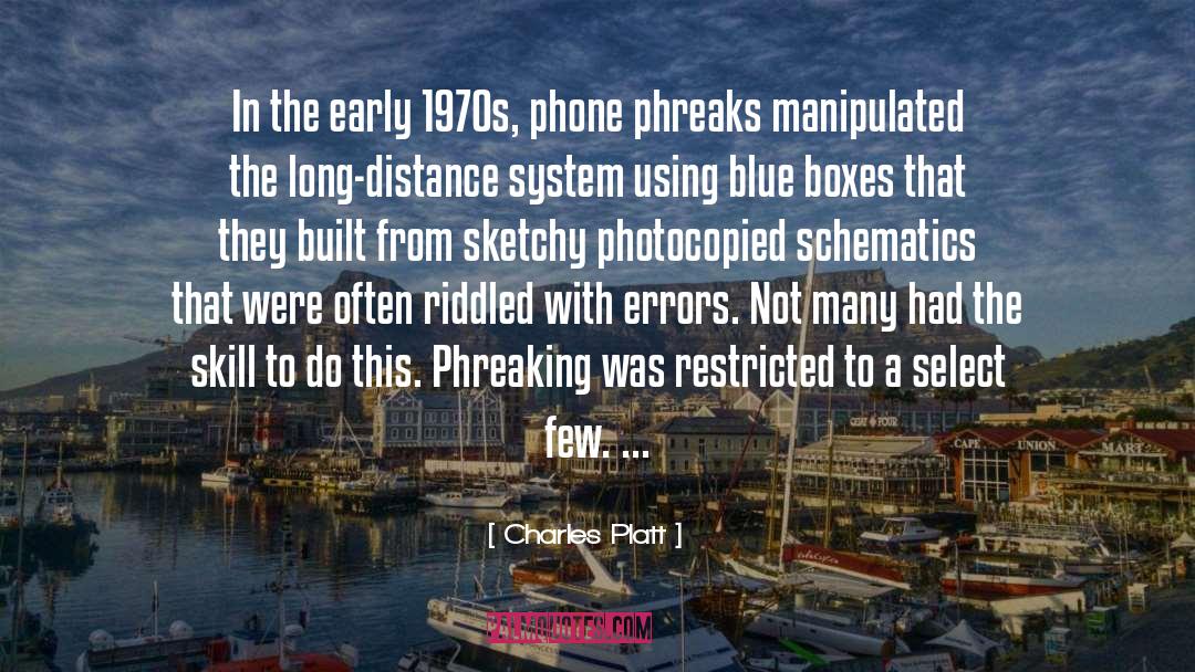Charles Platt Quotes: In the early 1970s, phone