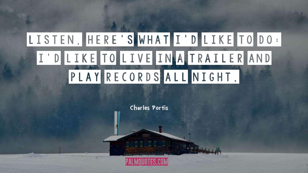 Charles Portis Quotes: Listen, here's what I'd like
