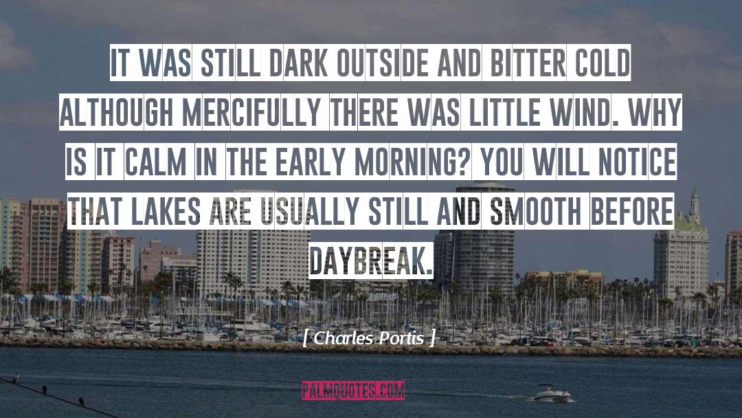 Charles Portis Quotes: It was still dark outside