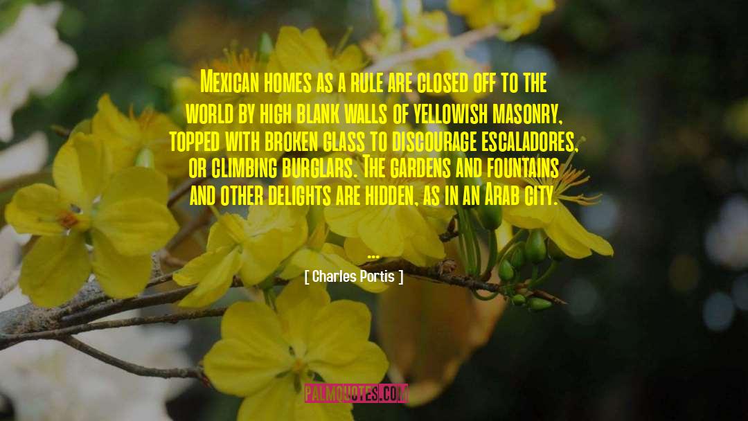 Charles Portis Quotes: Mexican homes as a rule