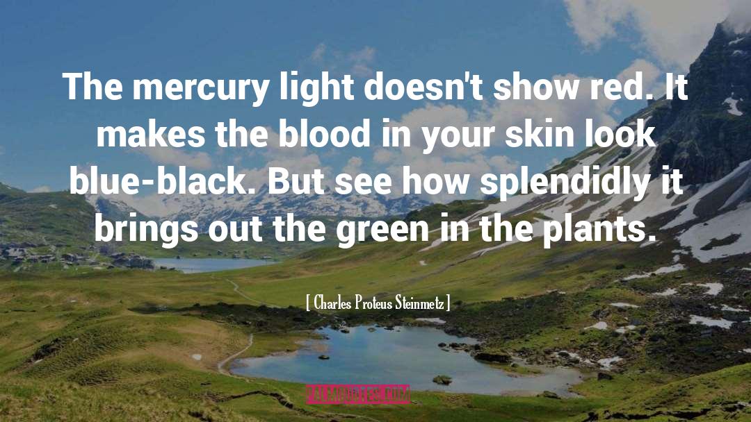 Charles Proteus Steinmetz Quotes: The mercury light doesn't show