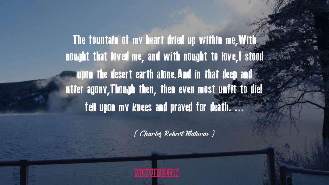 Charles Robert Maturin Quotes: The fountain of my heart