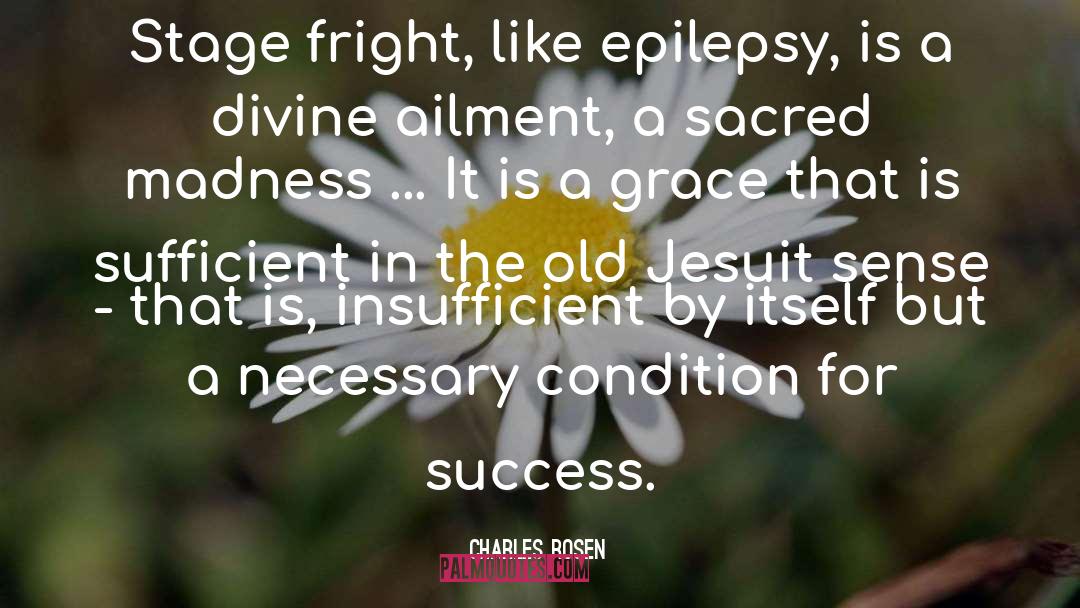 Charles Rosen Quotes: Stage fright, like epilepsy, is