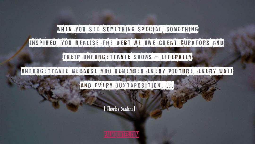 Charles Saatchi Quotes: When you see something special,