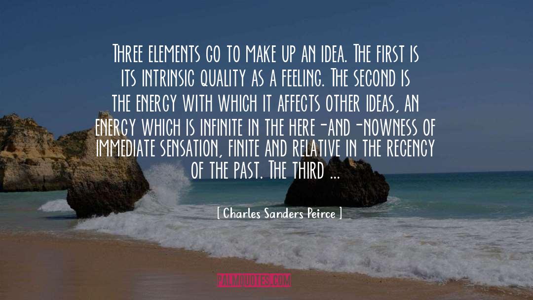 Charles Sanders Peirce Quotes: Three elements go to make