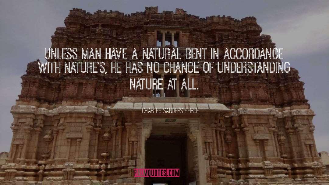 Charles Sanders Peirce Quotes: Unless man have a natural