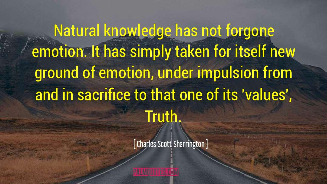 Charles Scott Sherrington Quotes: Natural knowledge has not forgone