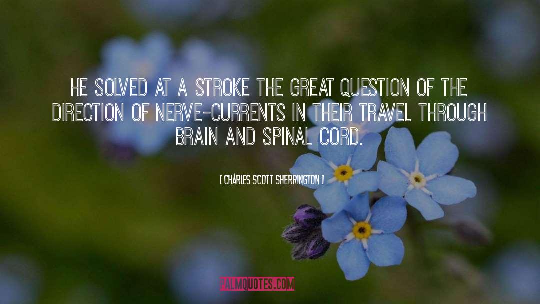 Charles Scott Sherrington Quotes: He solved at a stroke