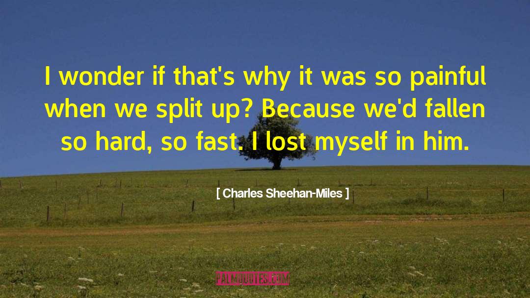 Charles Sheehan-Miles Quotes: I wonder if that's why