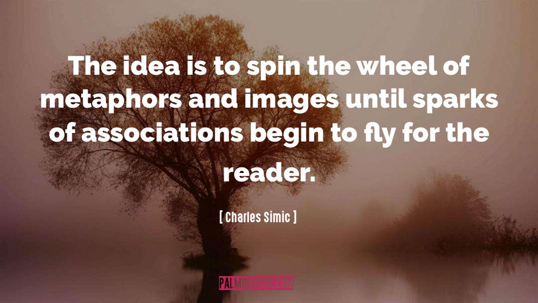 Charles Simic Quotes: The idea is to spin
