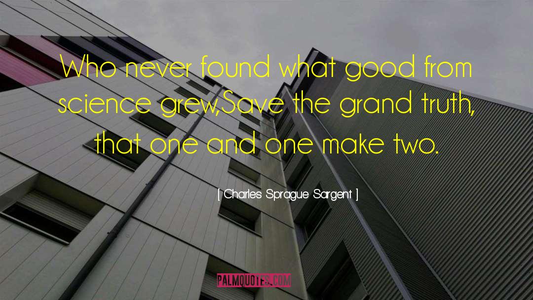 Charles Sprague Sargent Quotes: Who never found what good