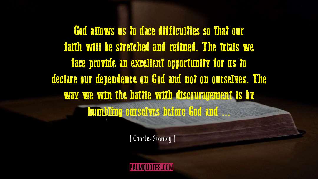 Charles Stanley Quotes: God allows us to dace