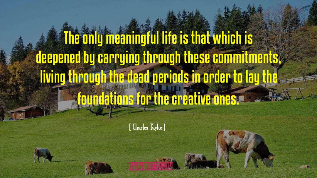 Charles Taylor Quotes: The only meaningful life is
