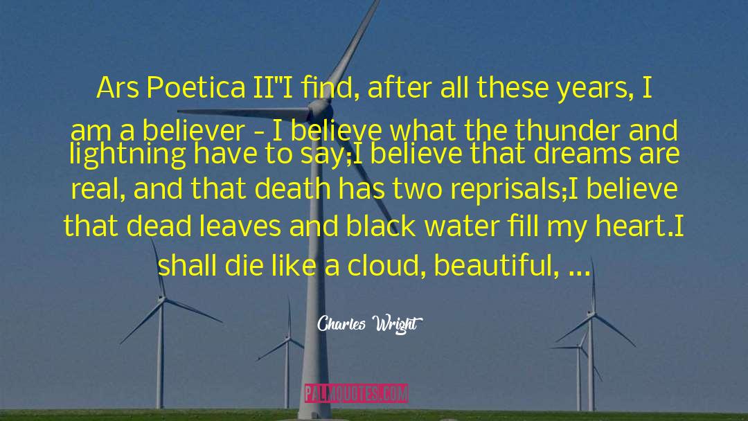 Charles Wright Quotes: Ars Poetica II