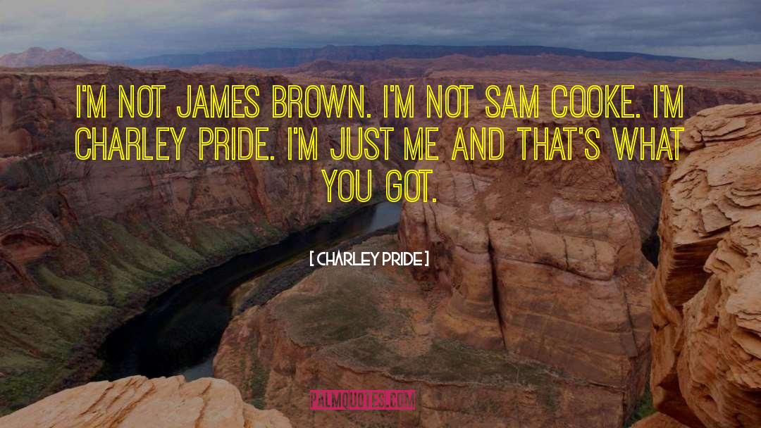 Charley Pride Quotes: I'm not James Brown. I'm