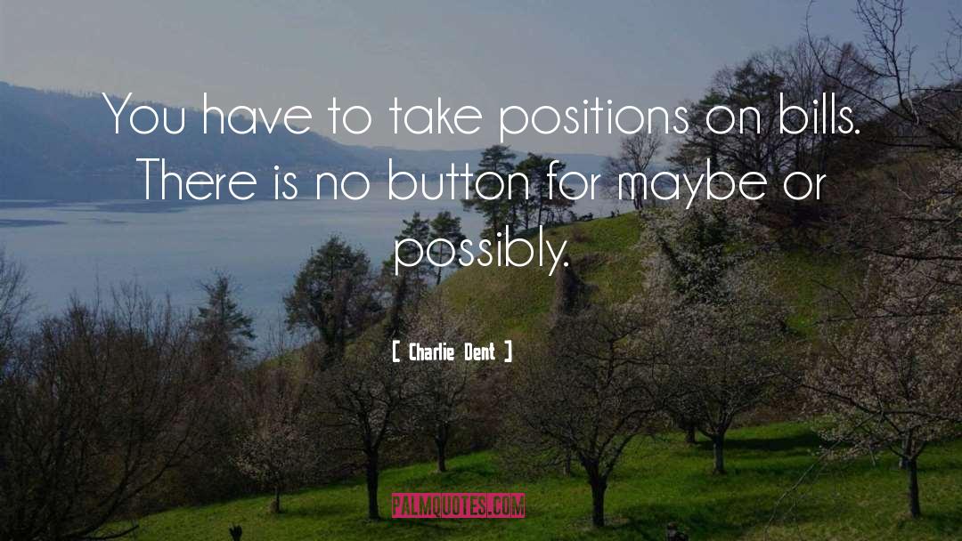 Charlie Dent Quotes: You have to take positions