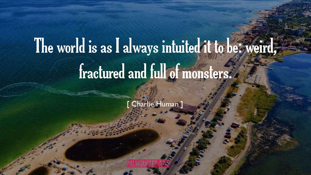 Charlie Human Quotes: The world is as I