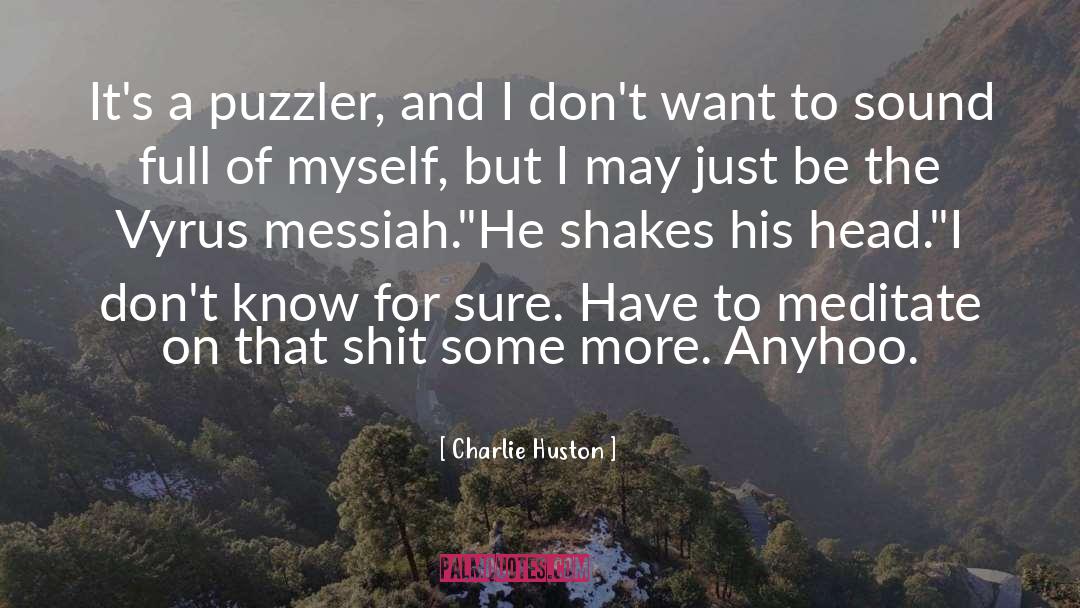 Charlie Huston Quotes: It's a puzzler, and I