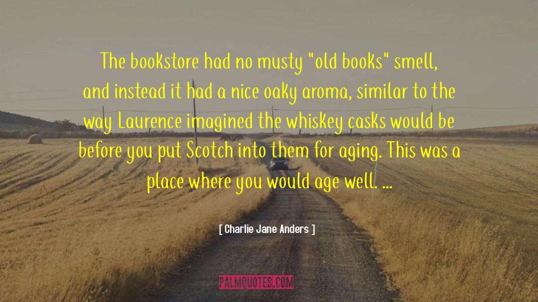 Charlie Jane Anders Quotes: The bookstore had no musty