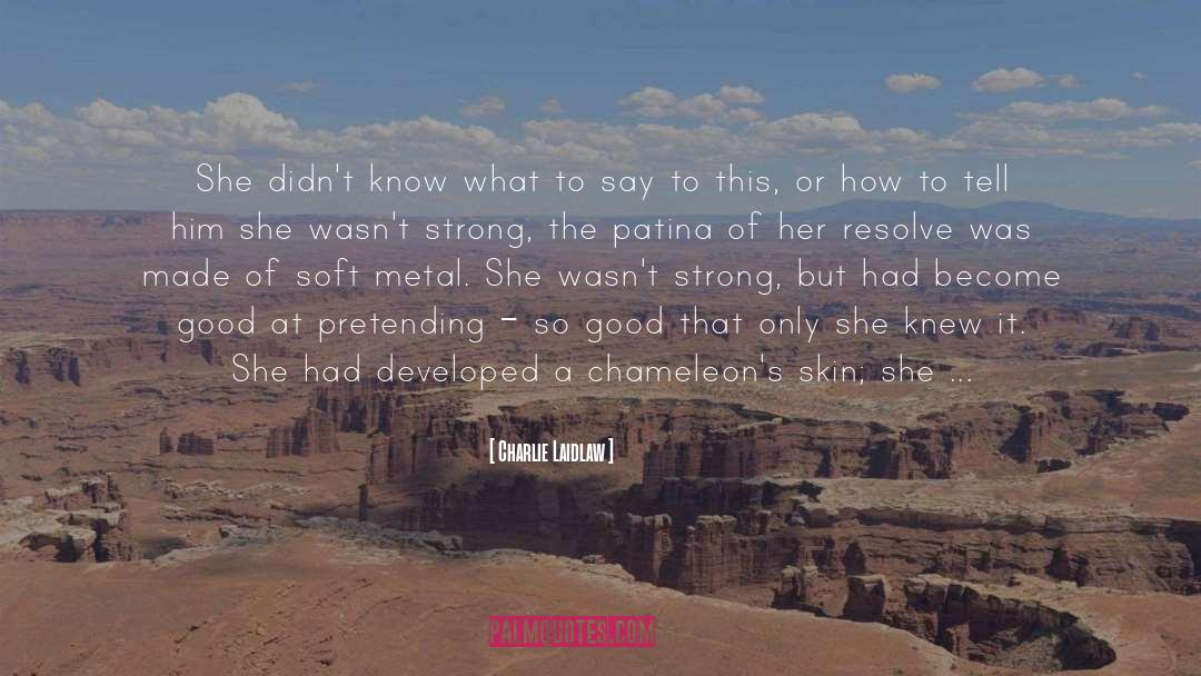 Charlie Laidlaw Quotes: She didn't know what to