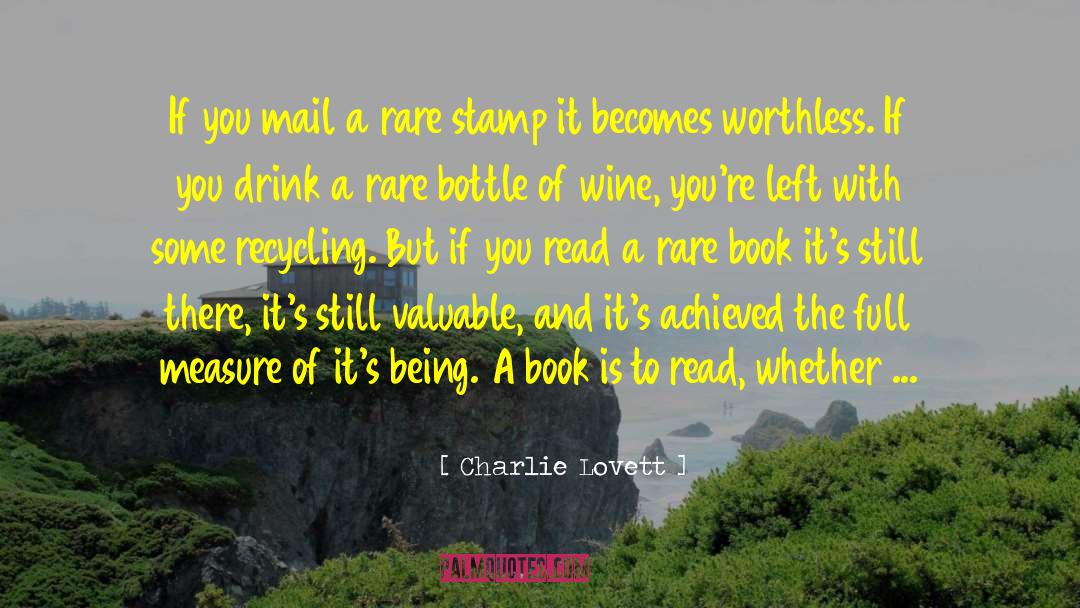 Charlie Lovett Quotes: If you mail a rare