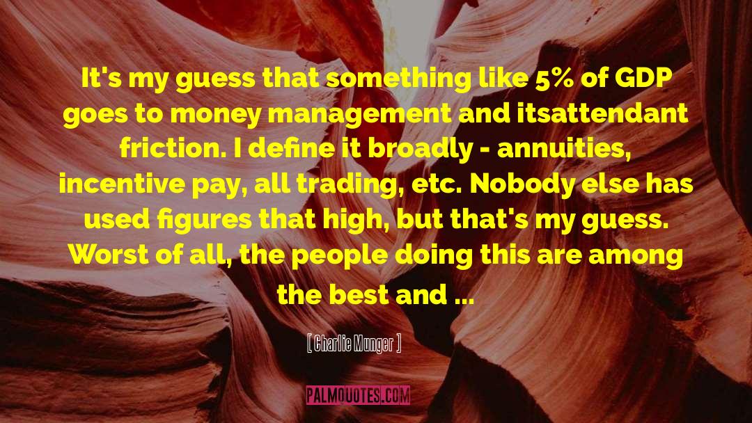 Charlie Munger Quotes: It's my guess that something