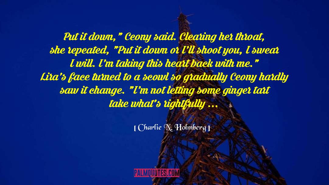 Charlie N. Holmberg Quotes: Put it down,