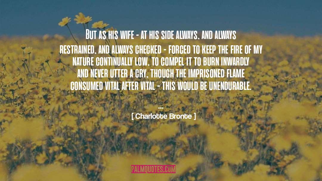 Charlotte Bronte Quotes: But as his wife -