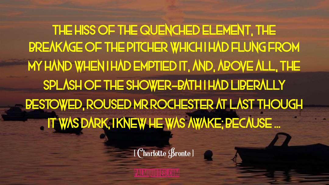 Charlotte Bronte Quotes: The hiss of the quenched