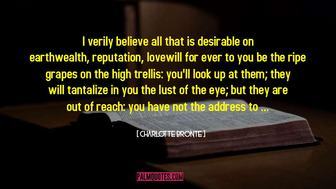 Charlotte Bronte Quotes: I verily believe all that