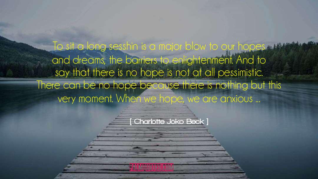 Charlotte Joko Beck Quotes: To sit a long sesshin