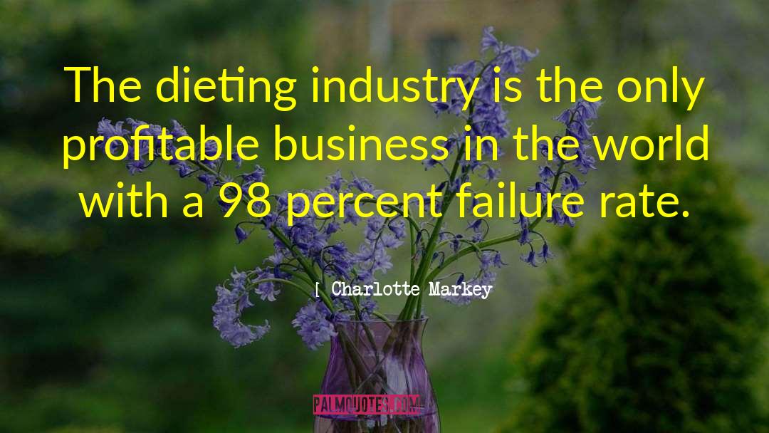 Charlotte Markey Quotes: The dieting industry is the