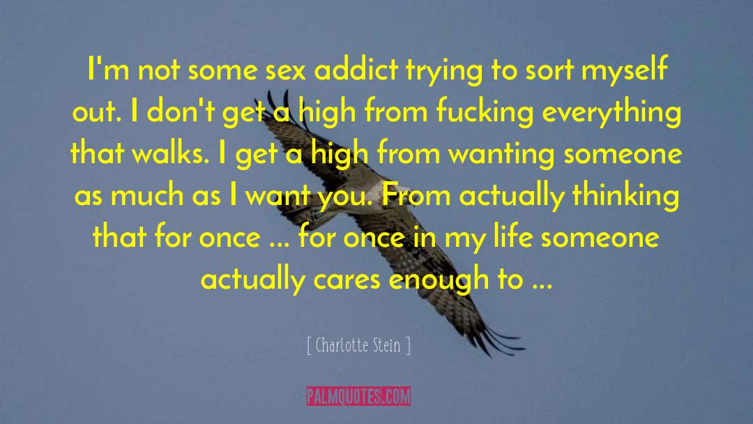 Charlotte Stein Quotes: I'm not some sex addict