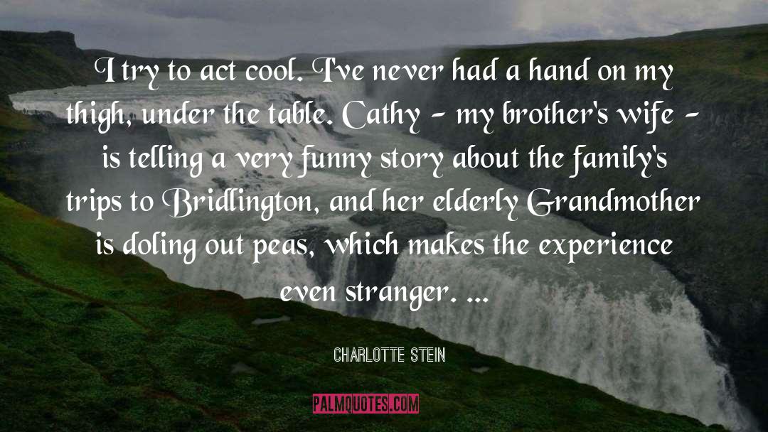 Charlotte Stein Quotes: I try to act cool.