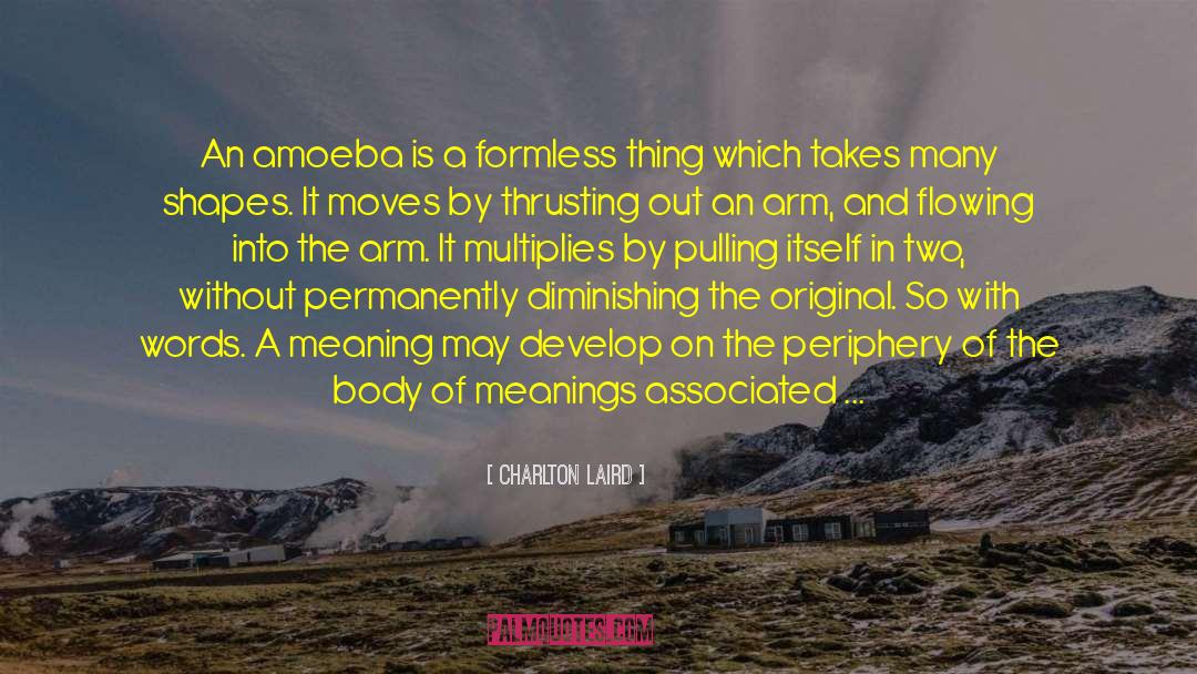 Charlton Laird Quotes: An amoeba is a formless