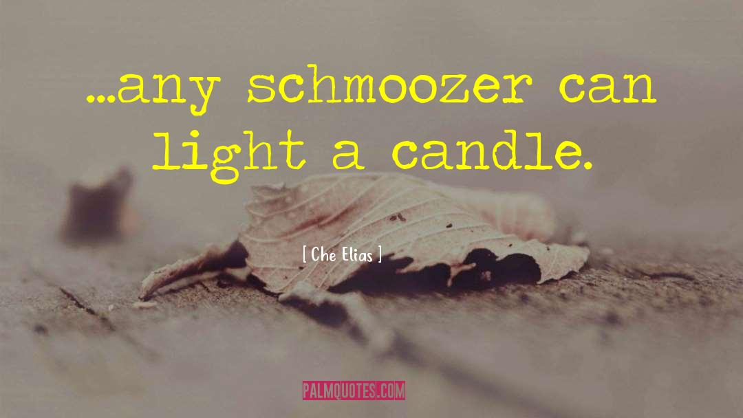 Che Elias Quotes: ...any schmoozer can light a