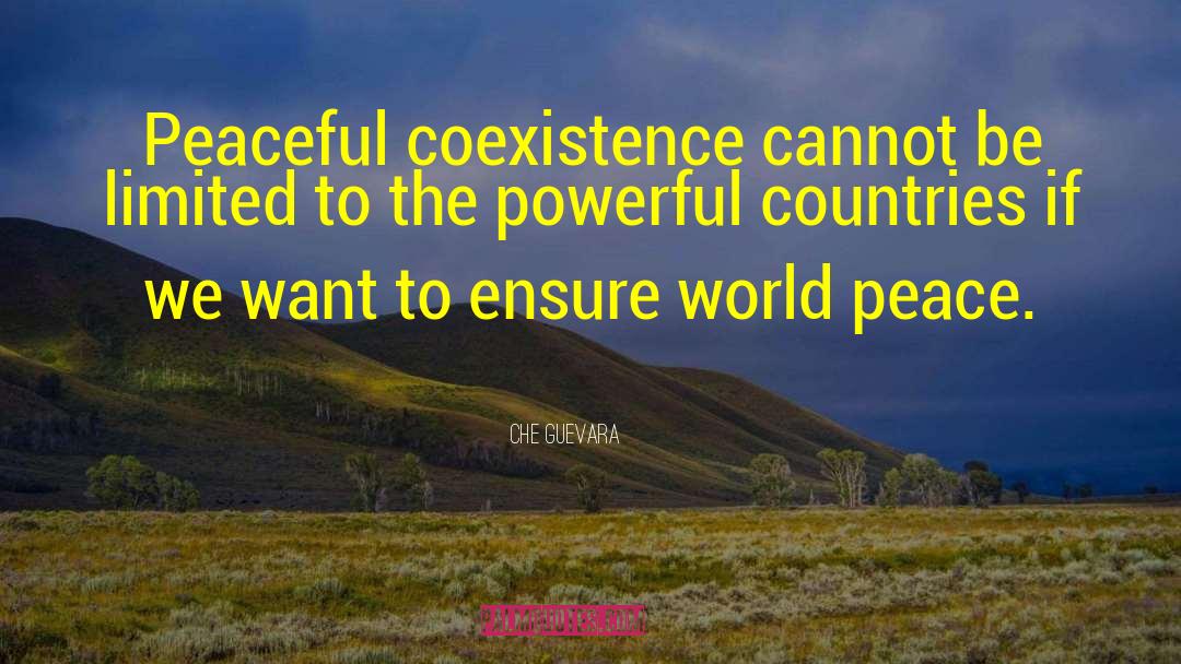 Che Guevara Quotes: Peaceful coexistence cannot be limited