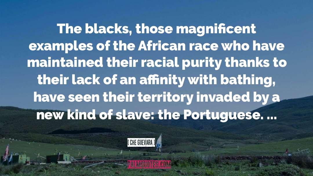 Che Guevara Quotes: The blacks, those magnificent examples