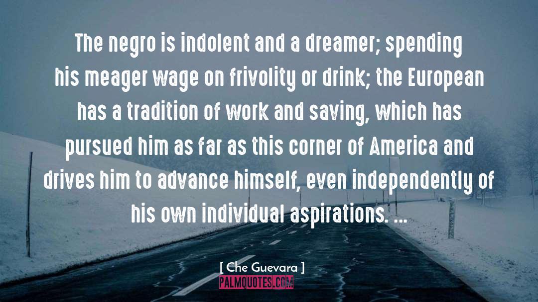 Che Guevara Quotes: The negro is indolent and