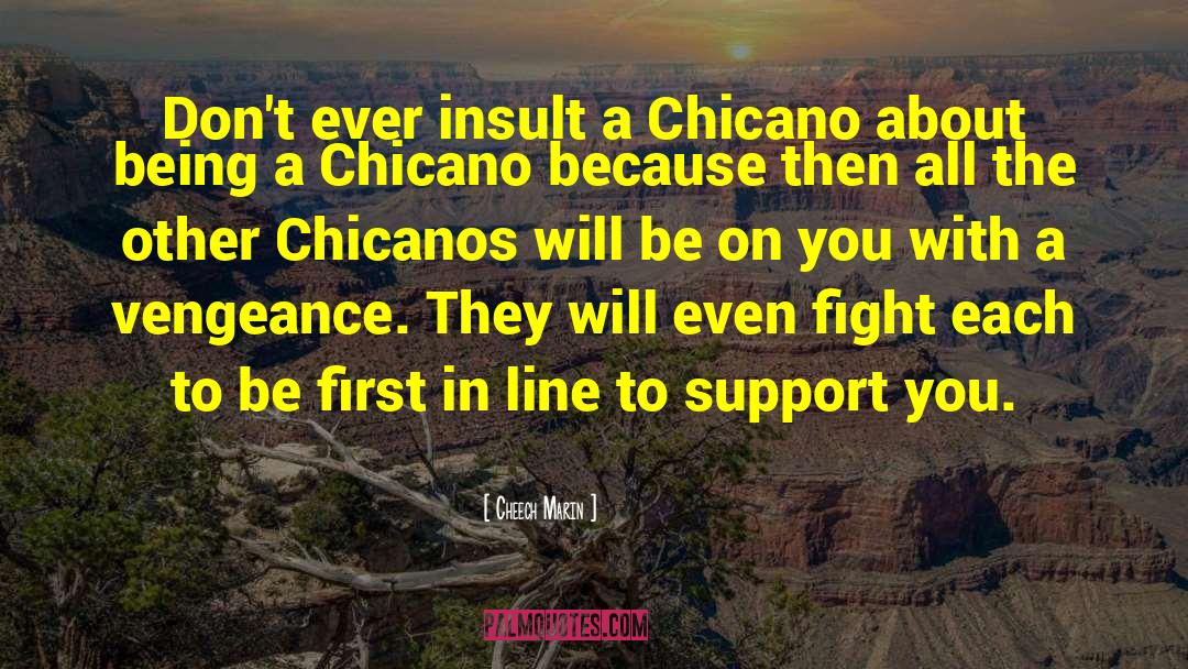 Cheech Marin Quotes: Don't ever insult a Chicano
