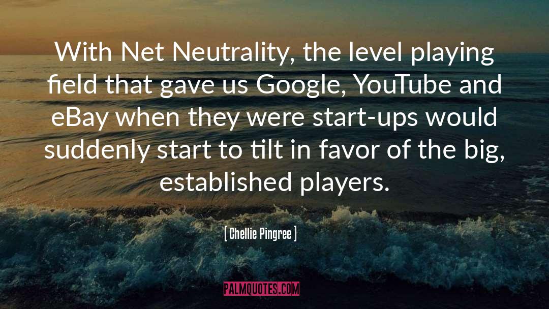 Chellie Pingree Quotes: With Net Neutrality, the level