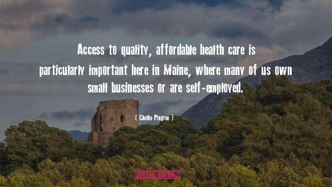 Chellie Pingree Quotes: Access to quality, affordable health