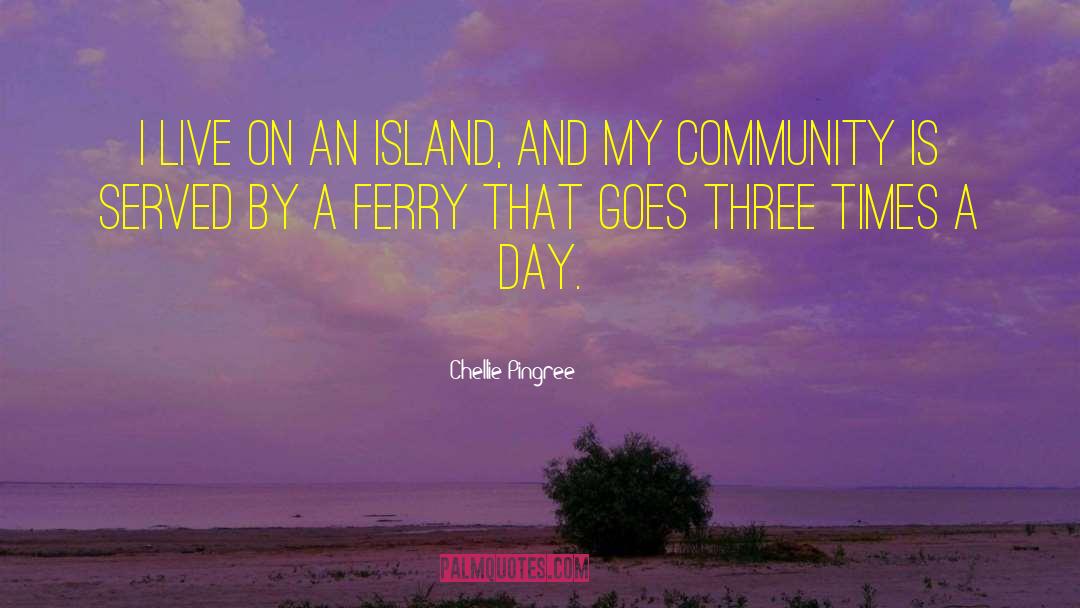 Chellie Pingree Quotes: I live on an island,