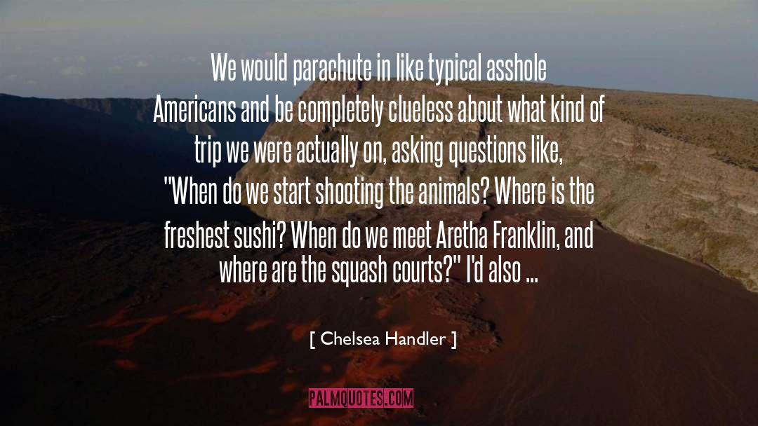Chelsea Handler Quotes: We would parachute in like