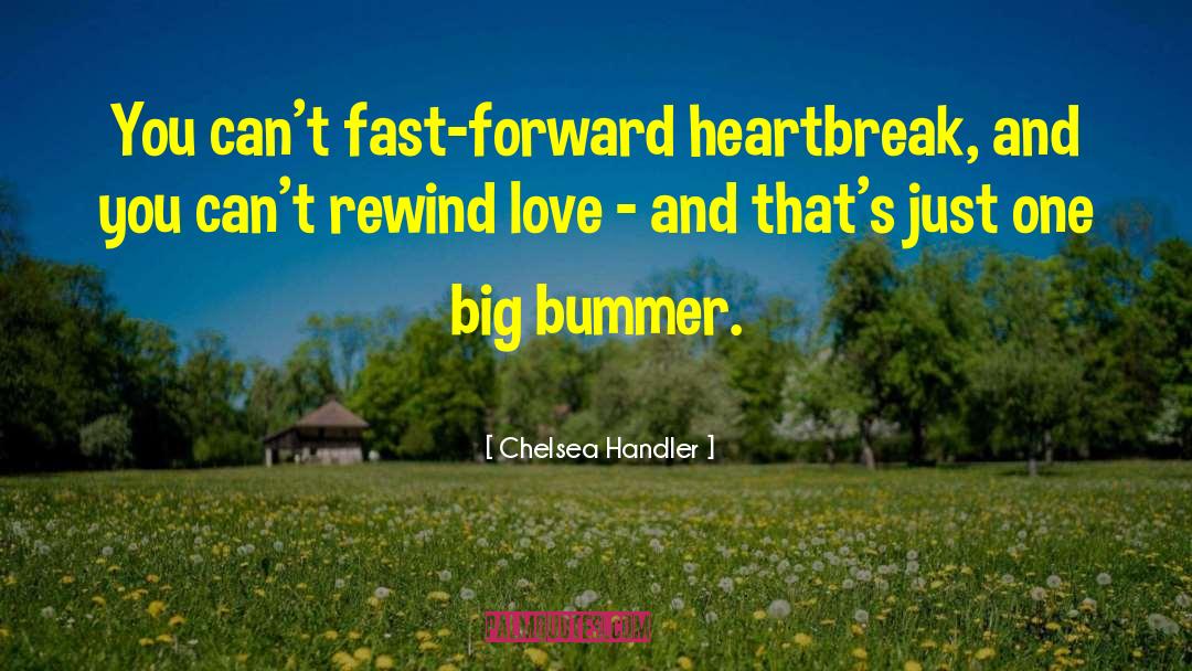 Chelsea Handler Quotes: You can't fast-forward heartbreak, and
