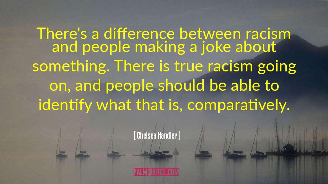 Chelsea Handler Quotes: There's a difference between racism