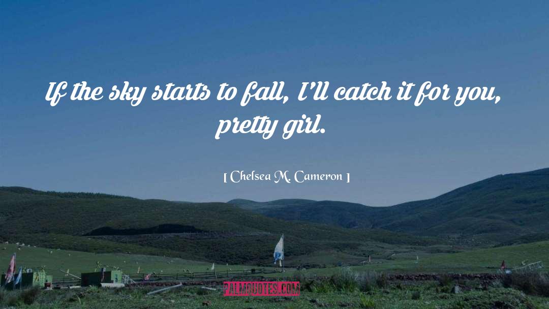 Chelsea M. Cameron Quotes: If the sky starts to