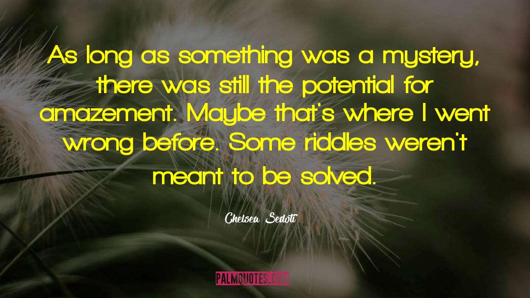 Chelsea Sedoti Quotes: As long as something was