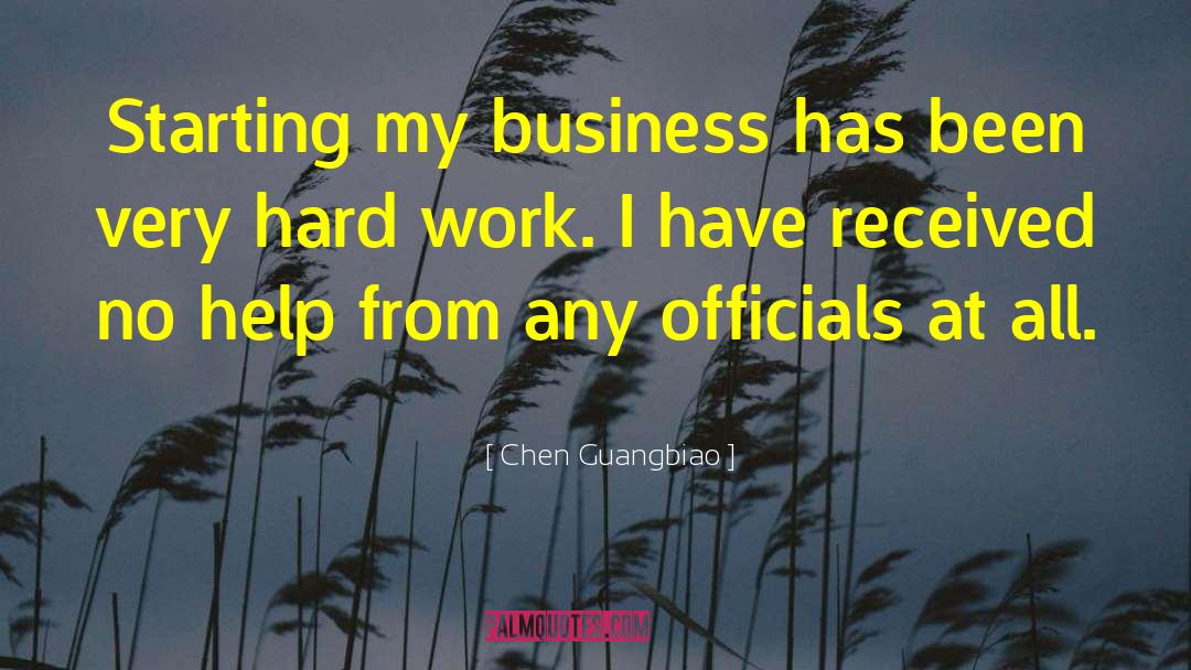 Chen Guangbiao Quotes: Starting my business has been