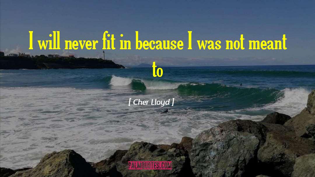 Cher Lloyd Quotes: I will never fit in